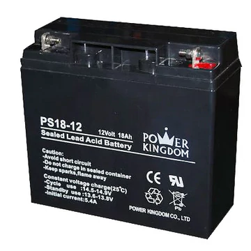 POWER KINGDOM 12V, 18Ah zselés akkumulátor