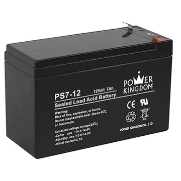 POWER KINGDOM 12V, 7Ah zselés akkumulátor