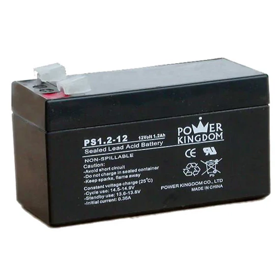 POWER KINGDOM 12V, 1.2Ah zselés akkumulátor
